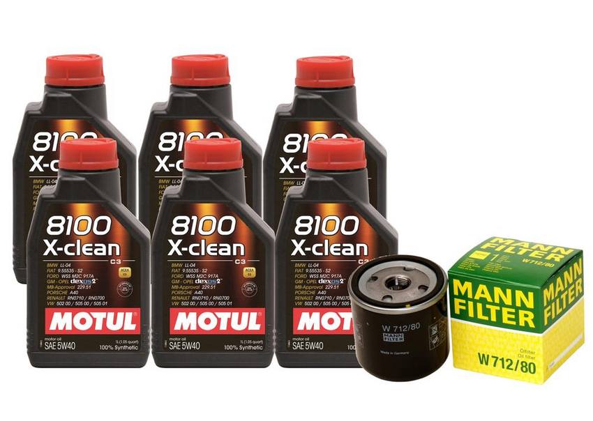 SAAB Engine Oil Change Kit - Motul 93186554 (5W40) (X-CLEAN 8100)